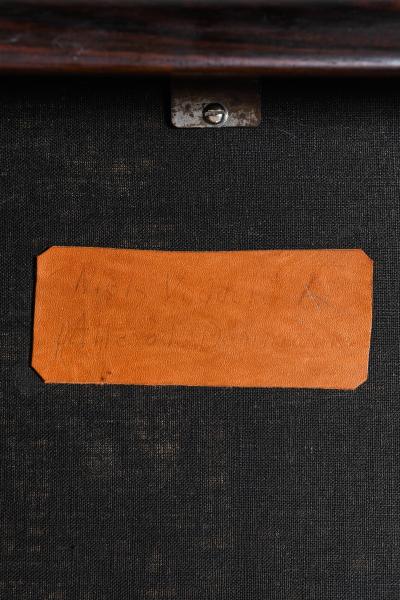 Ib Kofod Larsen Easy Chair with Matching Stool in Leather and Rosewood by Ib Kofod Larsen 1956