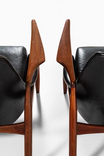 Ib Kofod Larsen Easy Chairs Model S len Seal Produced by OPE