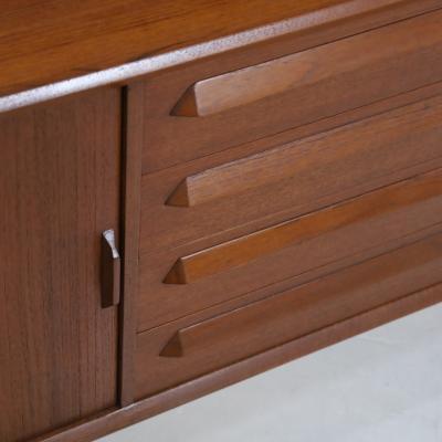 Ib Kofod Larsen Exceptional Scandinavian Modern Teak Sideboard Credenza by Ib Kofod Larsen