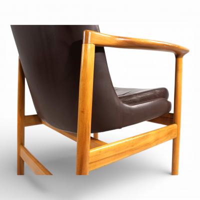 Ib Kofod Larsen Fr scher leather armchair by Ib Kofod Larsen 1960