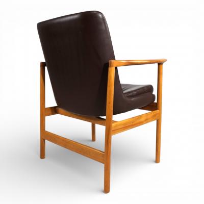 Ib Kofod Larsen Fr scher leather armchair by Ib Kofod Larsen 1960