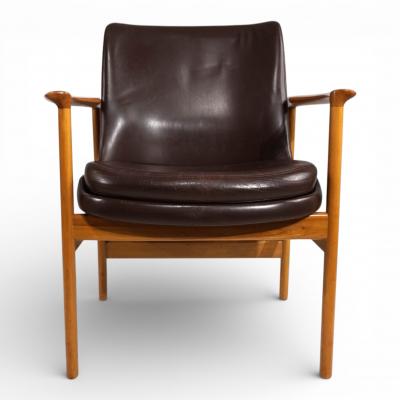 Ib Kofod Larsen Fr scher leather armchair by Ib Kofod Larsen 1960
