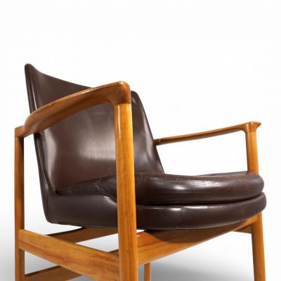 Ib Kofod Larsen Fr scher leather armchair by Ib Kofod Larsen 1960