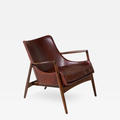 Ib Kofod Larsen Ib Kofod Larsen Cognac Leather Lounge Chair for Selig