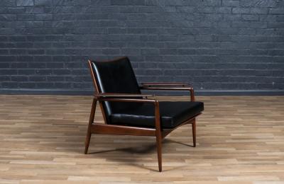 Ib Kofod Larsen Ib Kofod Larsen Leather Lounge Chairs for Selig