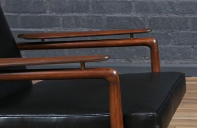 Ib Kofod Larsen Ib Kofod Larsen Leather Lounge Chairs for Selig