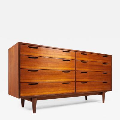 Ib Kofod Larsen Ib Kofod Larsen Long 8 Drawer Dresser in Teak for J Clausen Son Brande