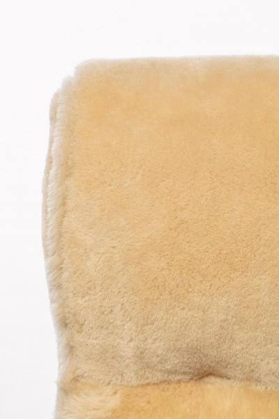 Ib Kofod Larsen Ib Kofod Larsen Palomino Sheepskin Walnut Reclining Lounge Chair Ottoman