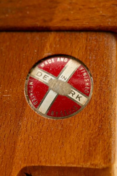 Ib Kofod Larsen Ib Kofod Larsen Palomino Sheepskin Walnut Reclining Lounge Chair Ottoman