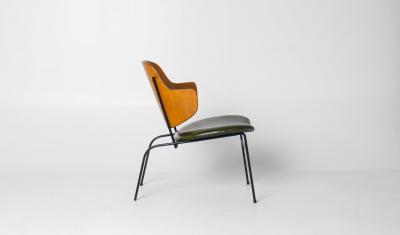 Ib Kofod Larsen Ib Kofod Larsen Penguin Chair First Generation in Moss Green Leather