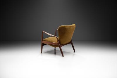 Ib Kofod Larsen Ib Kofod Larsen S len Chair with Upholstered Seat for OPE M bler Sweden 1950s