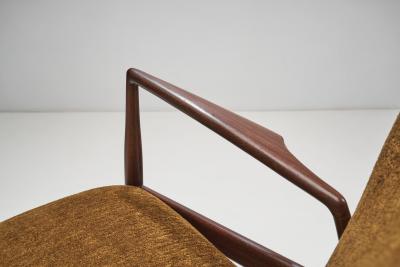 Ib Kofod Larsen Ib Kofod Larsen S len Chair with Upholstered Seat for OPE M bler Sweden 1950s