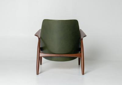 Ib Kofod Larsen Ib Kofod Larsen S len Seal Lounge Chair for OPE Afromosia Moss Leather