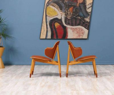 Ib Kofod Larsen Ib Kofod Larsen Shell Chairs for Christiansen Larsen