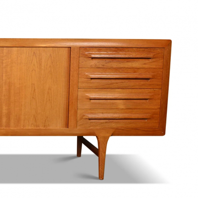 Ib Kofod Larsen Ib Kofod Larsen Teak Credenza with Tambour doors