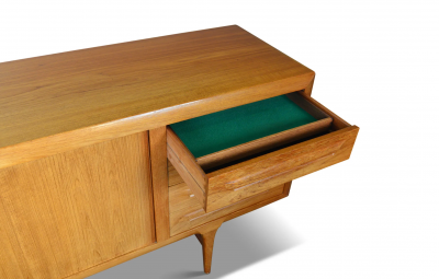 Ib Kofod Larsen Ib Kofod Larsen Teak Credenza with Tambour doors
