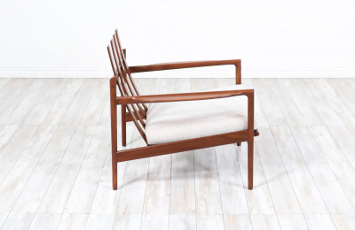 Ib Kofod Larsen Ib Kofod Larsen Walnut Lounge Chair for Selig