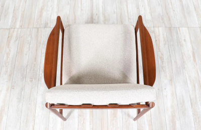 Ib Kofod Larsen Ib Kofod Larsen Walnut Lounge Chair for Selig
