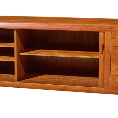 Ib Kofod Larsen Kofod Larsen Faarup M belfabrik Mid Century Danish Teak Tambour Door Credenza
