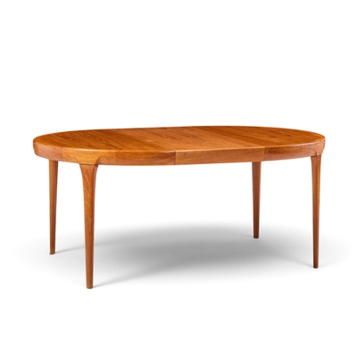 Ib Kofod Larsen Kofod Larsen for Faarup M belfabrik Danish Teak Dining Table with 2 Leaves