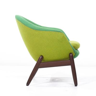 Ib Kofod Larsen Kofod Larsen for Povl Dinesen Mid Century Danish Teak Pod Lounge Chairs Pair