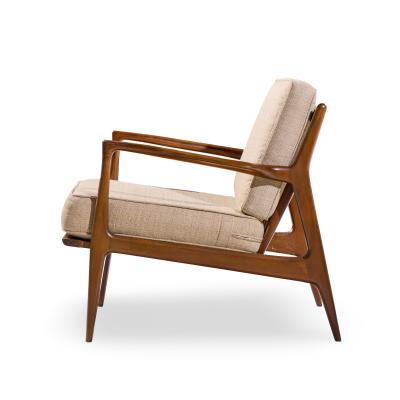 Ib Kofod Larsen Kofod Larsen for Selig Mid Century Danish Lounge Chairs Pair