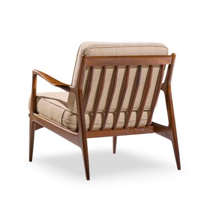 Ib Kofod Larsen Kofod Larsen for Selig Mid Century Danish Lounge Chairs Pair