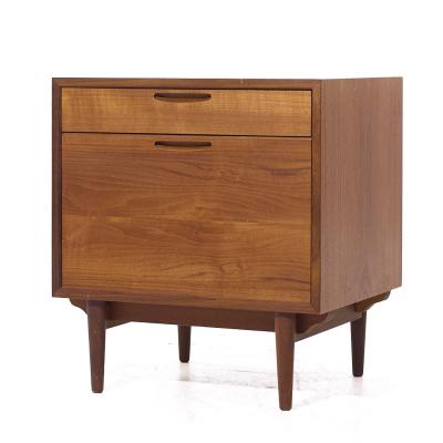 Ib Kofod Larsen Kofod Larsen for Selig Mid Century Danish Teak Nightstands Pair