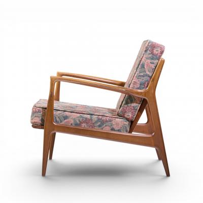 Ib Kofod Larsen Kofod Larsen for Selig Mid Century Danish Walnut Lounge Chair