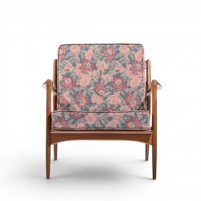 Ib Kofod Larsen Kofod Larsen for Selig Mid Century Danish Walnut Lounge Chair