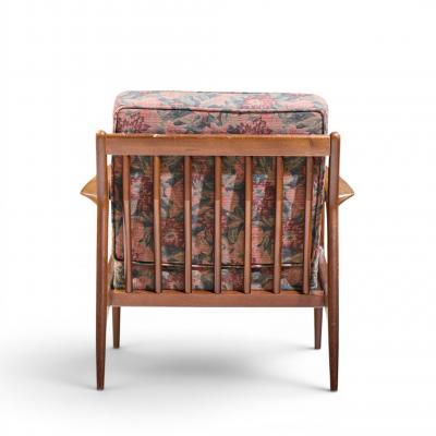 Ib Kofod Larsen Kofod Larsen for Selig Mid Century Danish Walnut Lounge Chair