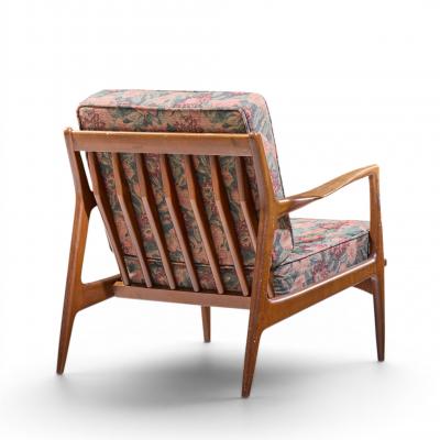 Ib Kofod Larsen Kofod Larsen for Selig Mid Century Danish Walnut Lounge Chair