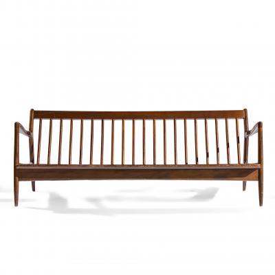 Ib Kofod Larsen Kofod Larsen for Selig Mid Century Danish Walnut Sofa