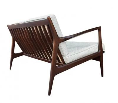 Ib Kofod Larsen Mid Century Modern Danish Walnut Sofa Love Seat or Settee by Kofod Larsen Selig