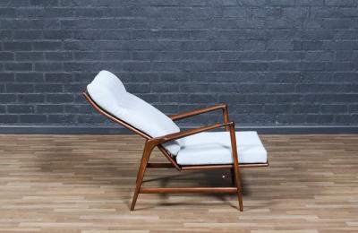 Ib Kofod Larsen Mid Century Reclining Lounge Chair by Ib Kofod Larsen for Selig