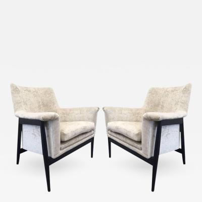 Ib Kofod Larsen Pair of Danish Modern Lounge Chairs Ib Kofod Larsen
