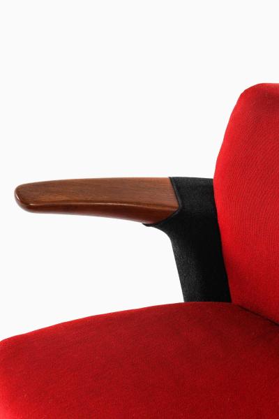 Ib Kofod Larsen Pair of Easy Chairs Model 423 in Teak Wool by Ib Kofod Larsen 1954