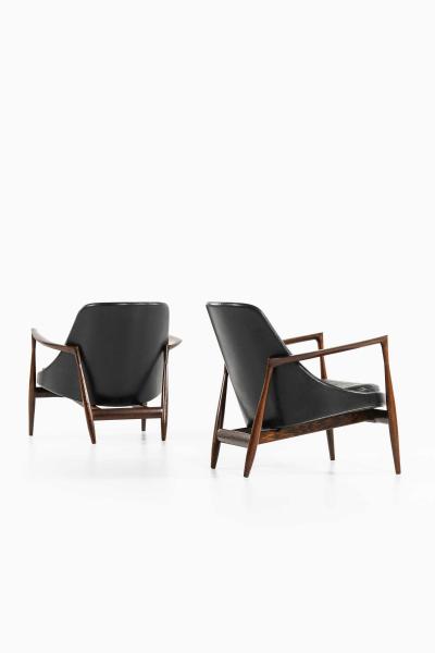 Ib Kofod Larsen Pair of Elizabeth Chairs in Weng and Leather by Ib Kofod Larsen 1956
