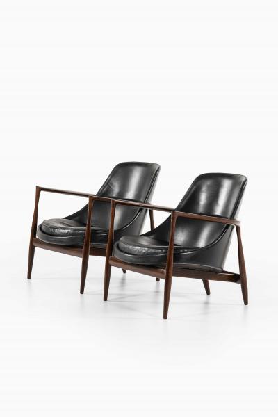 Ib Kofod Larsen Pair of Elizabeth Chairs in Weng and Leather by Ib Kofod Larsen 1956