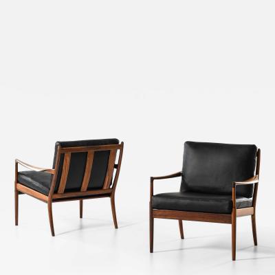 Ib Kofod Larsen Pair of Ib Kofod Larsen Sams Easy Chairs by OPE 1950s