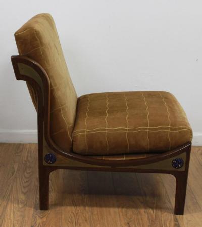 Ib Kofod Larsen Pair of Ib Kofod Larsen Wenge Lounge Chairs for the Megiddo Collection