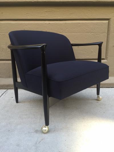 Ib Kofod Larsen Pair of Sculptural Ib Kofod Larsen Lounge Chairs