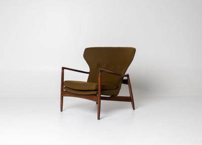 Ib Kofod Larsen Rare Ib Kofod Larsen Wingback Lounge for Selig