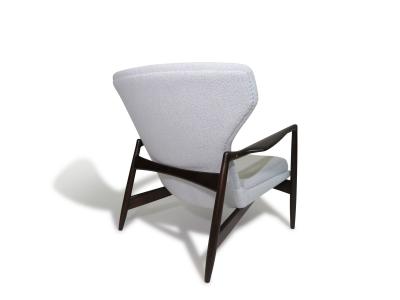 Ib Kofod Larsen Restored IB Kofod Larsen Highback Lounge Chair and Ottoman in New Fabric
