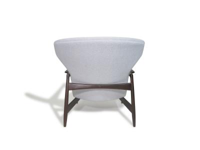 Ib Kofod Larsen Restored IB Kofod Larsen Highback Lounge Chair and Ottoman in New Fabric