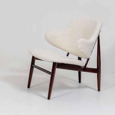 Ib Kofod Larsen Shell Lounge Chair Denmark Mid 20th Century