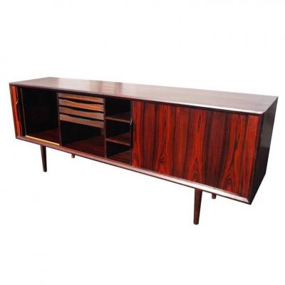 Ib Kofod Larsen Vintage Midcentury Ib Kofod Larsen Brazilian Rosewood Credenza for Faarup