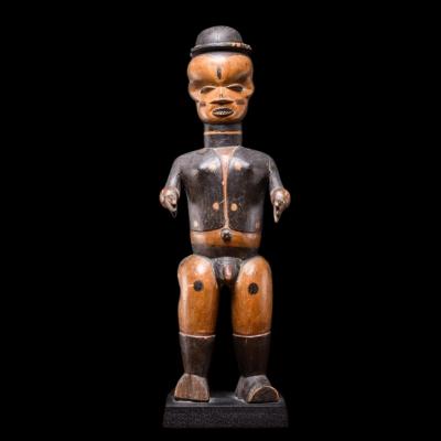 Ibibio Anthropomorphic Standing Male Janus Figure Nigeria