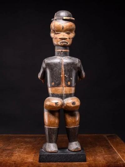 Ibibio Anthropomorphic Standing Male Janus Figure Nigeria