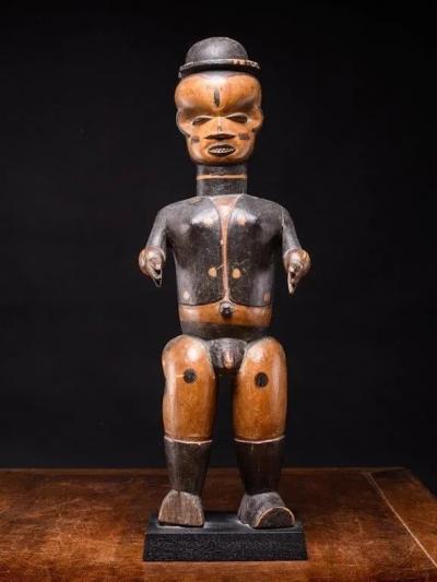 Ibibio Anthropomorphic Standing Male Janus Figure Nigeria